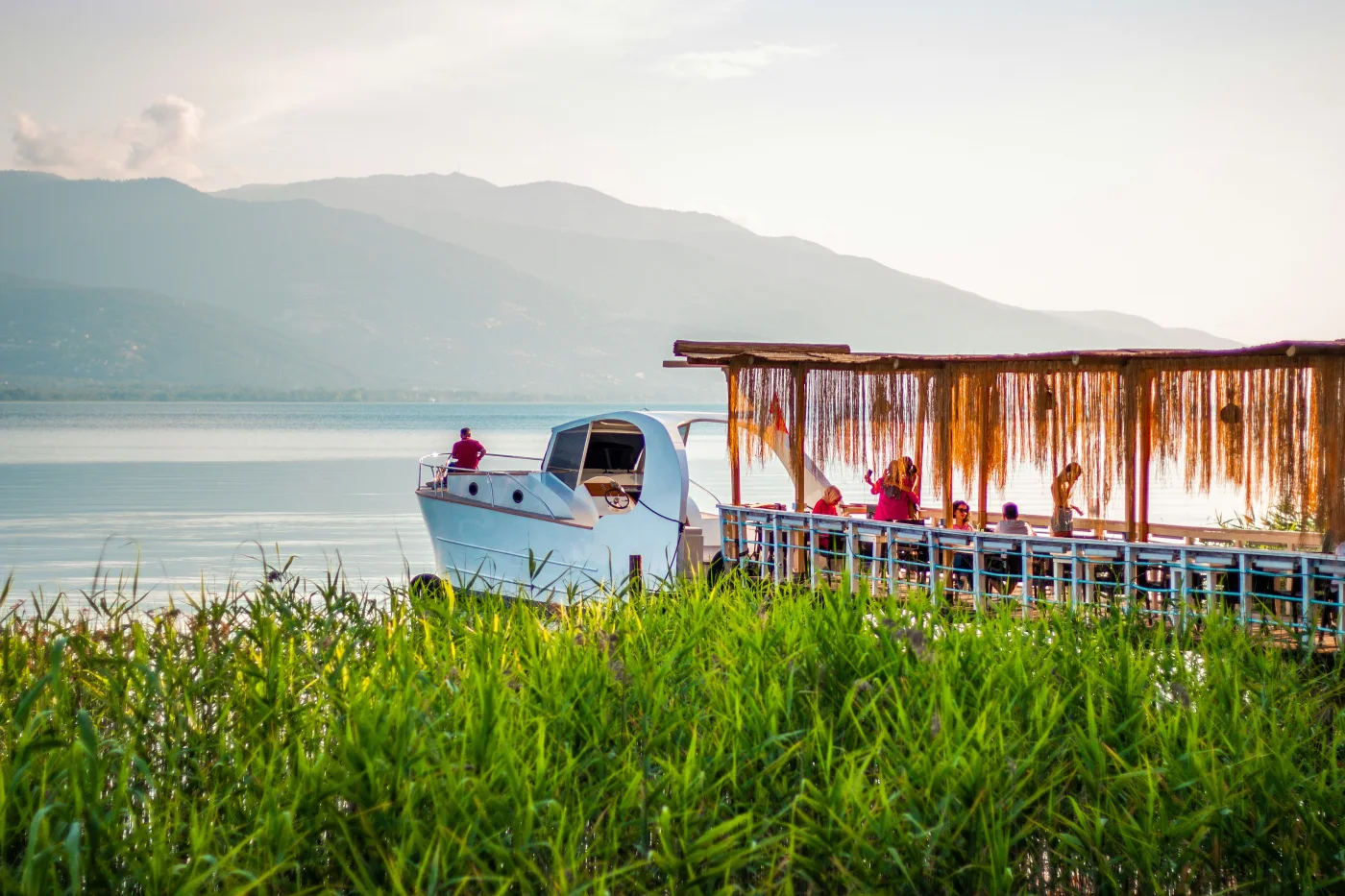 Lake Sapanca, a pier and the mountains
